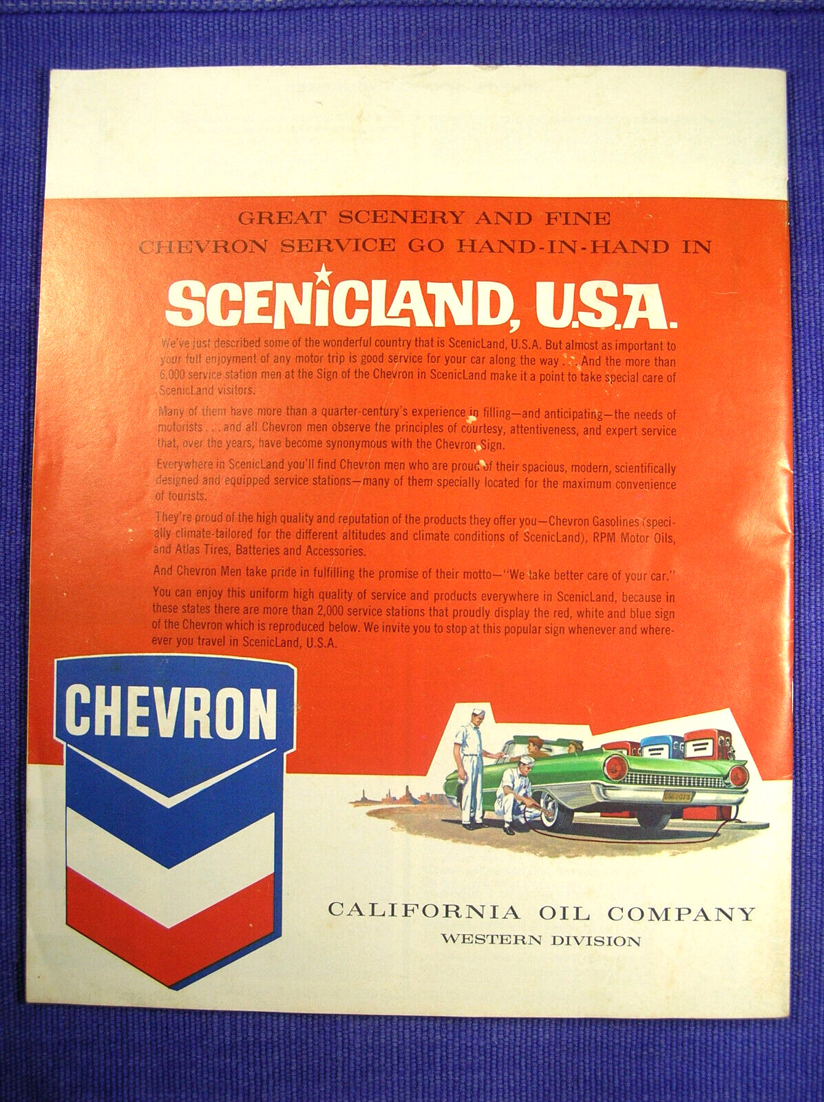 Vintage Scenicland, USA from Chevron a Tour and Route Guide Booklet Mid West