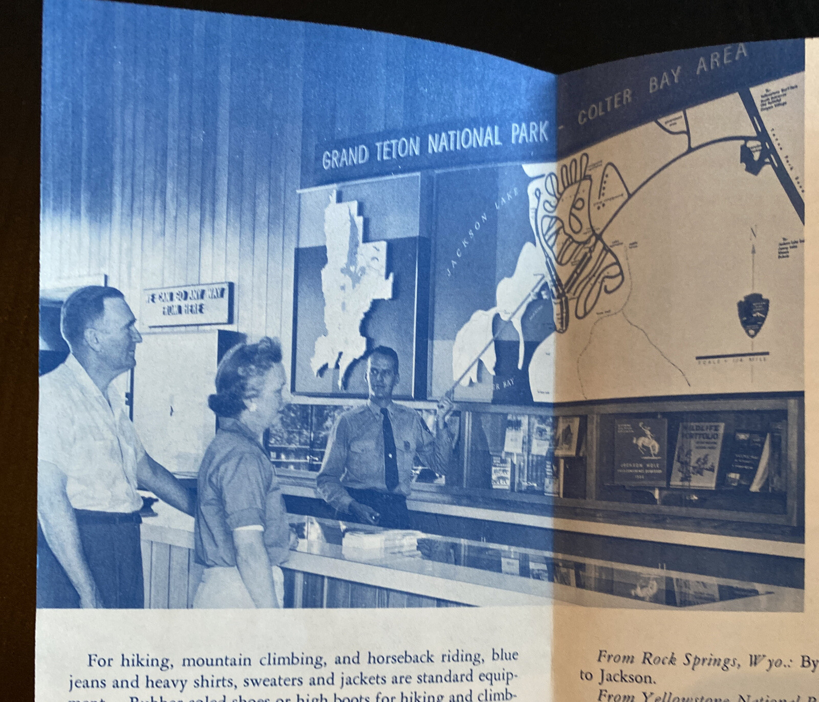 Vintage GRAND TETON NATIONAL PARK Brochure with map 1963 US Dept of Interior EUC