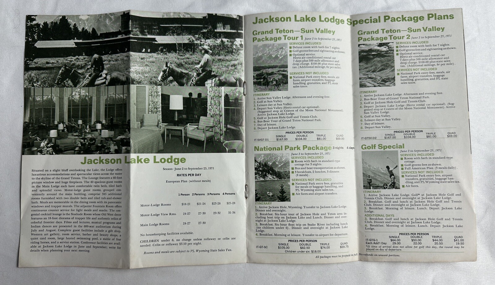 Rare 1971 Travel Brochure Of Grand Teton National Park Wyoming Ephemera 14 Pages