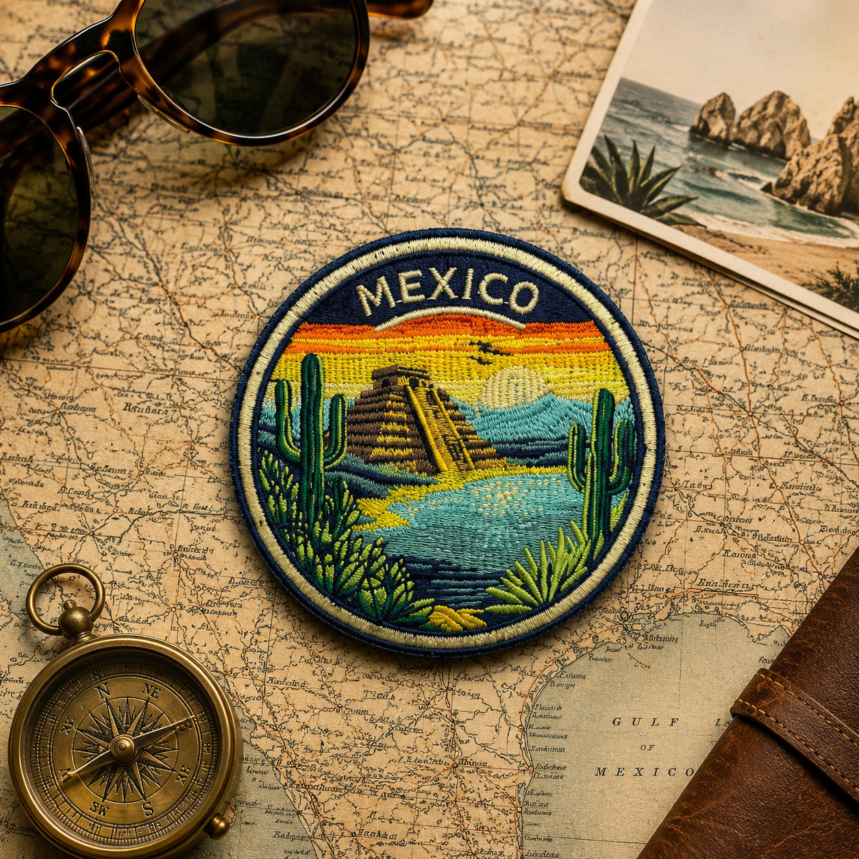 Chichen Itza Mexico Patch 3″ Iron On Embroidered Pyramid Travel Souvenir