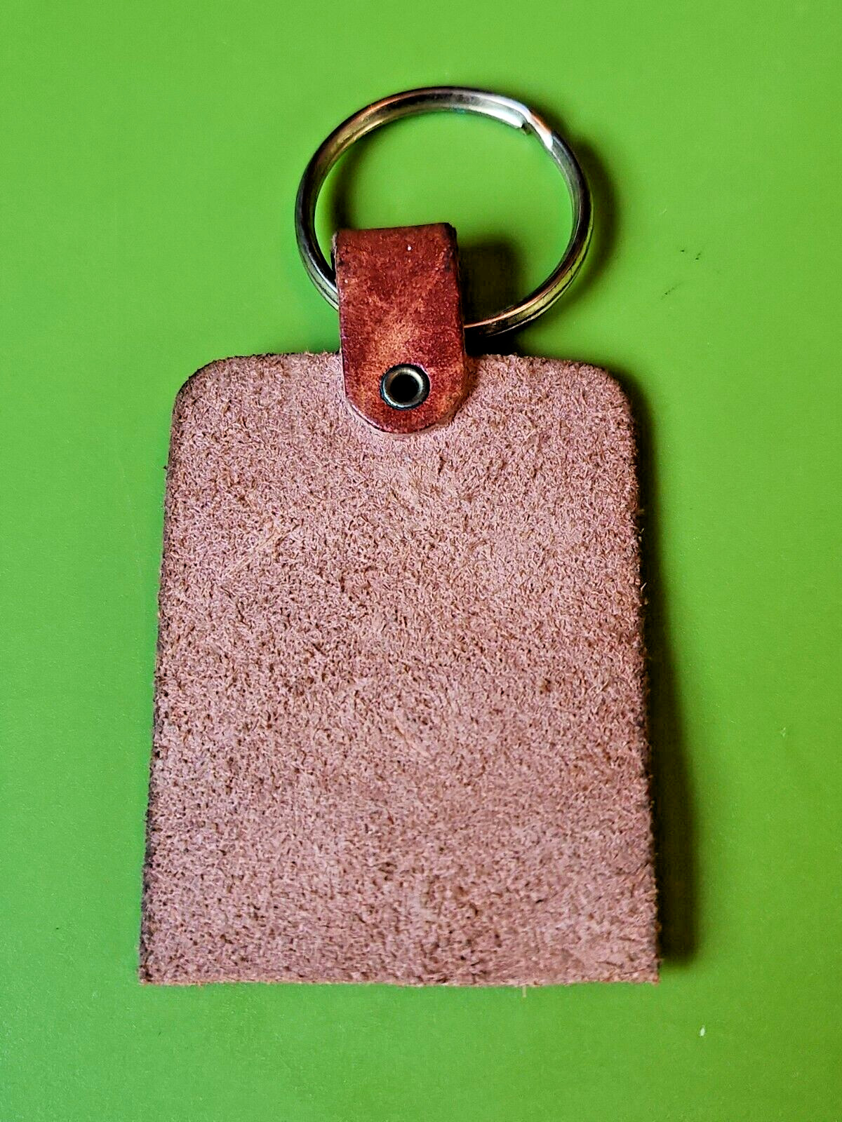 Vintage CUSTER BATTLEFIELD MONTANA, Leather Key Fob Keychain