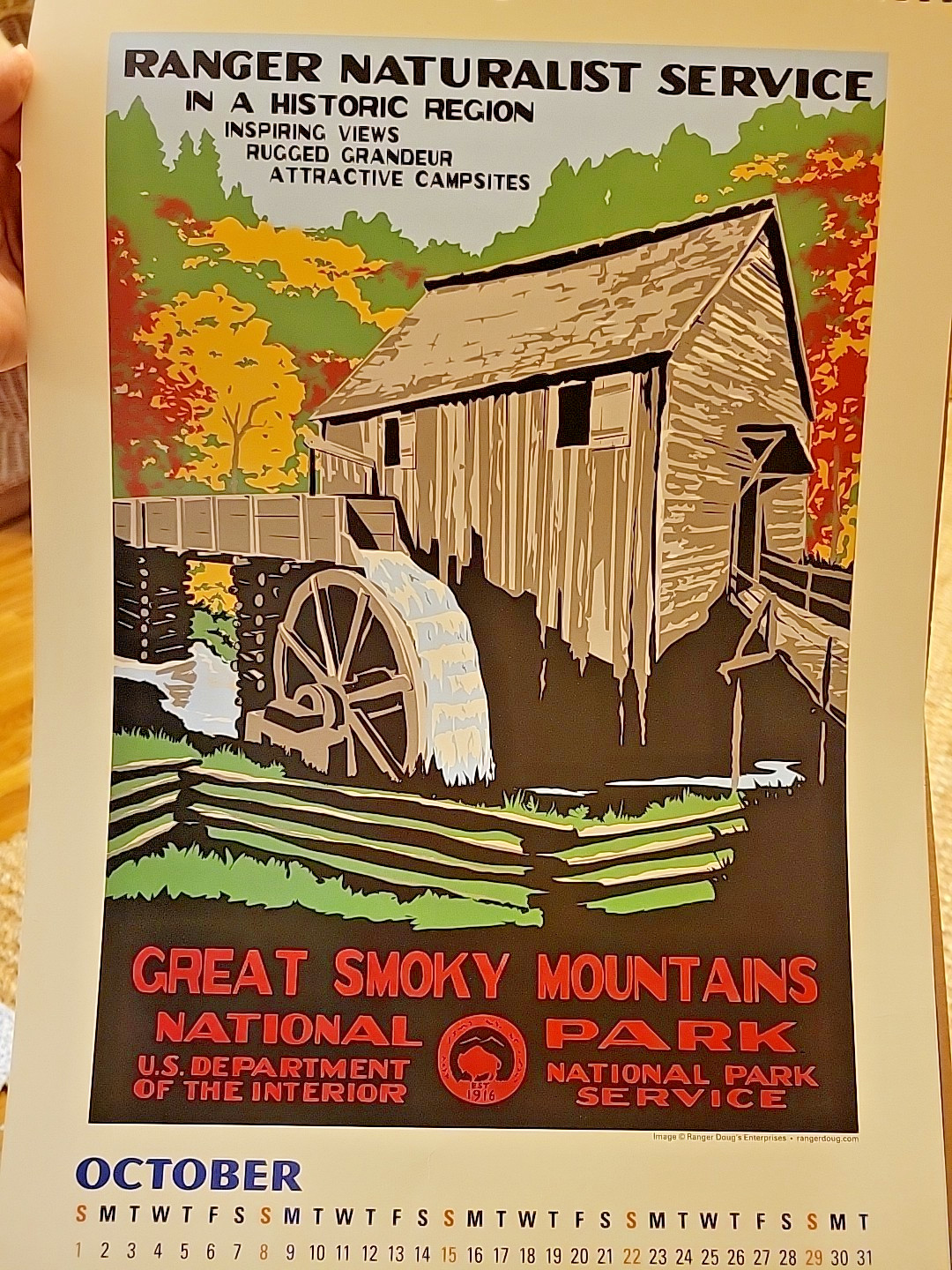 2023 NATIONAL PARKS POSTER ART OF THE WPA OVERSIZE WALL CALENDAR 19″x13.5″ READ