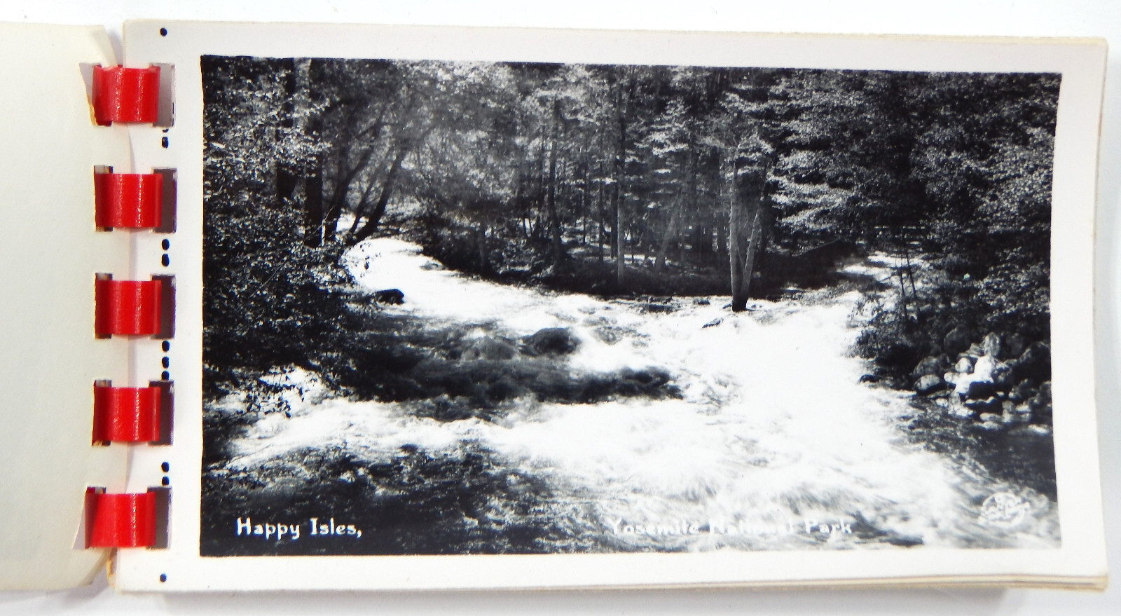 12 REAL YOSEMITE PARK CA PHOTOS 1920s 30s SAWYERS IN MINI FLIP BOOK 2.75″ x 4.5″