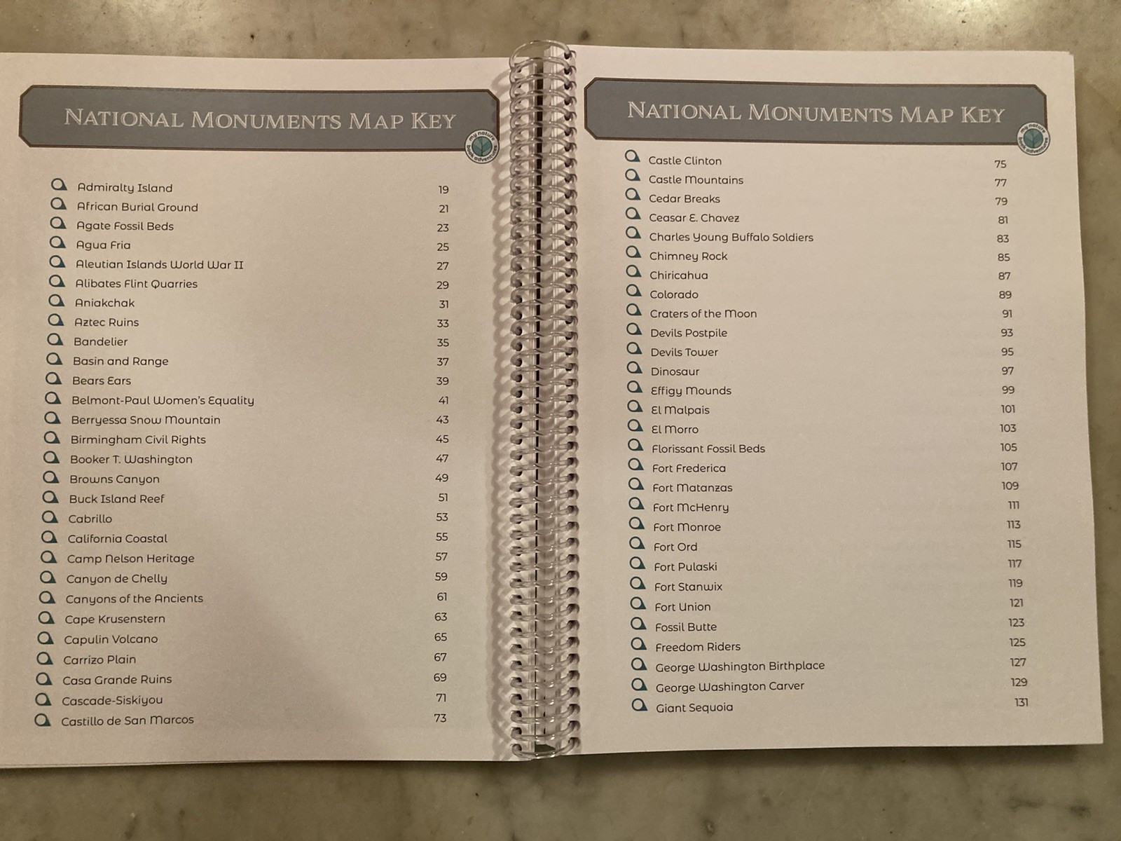 National Parks Adventure Book Spiral Bound 2023 By My Nature Book Adventures LLC