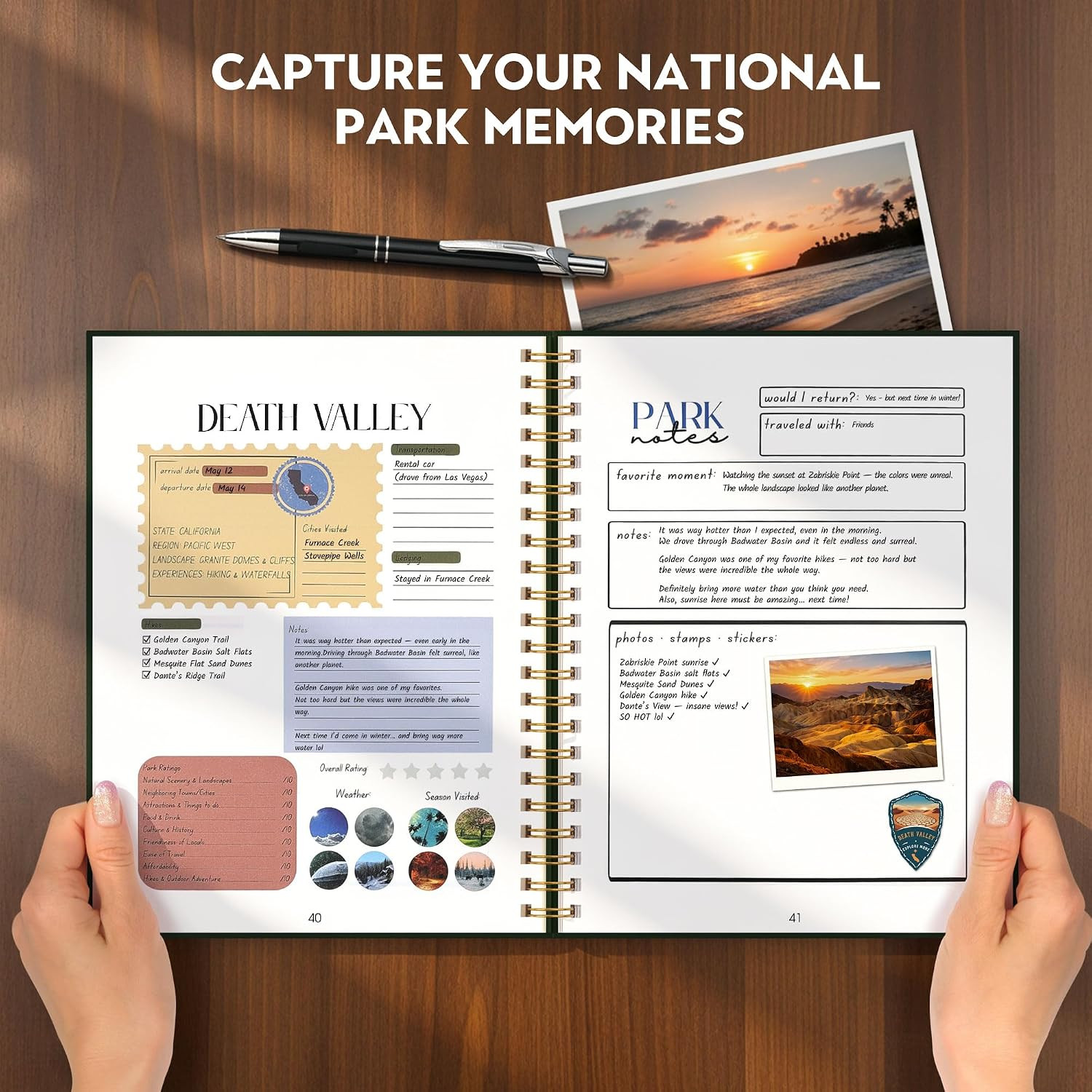 National Parks Bucket List Checklist & Journal – Adventure Guide, National Park