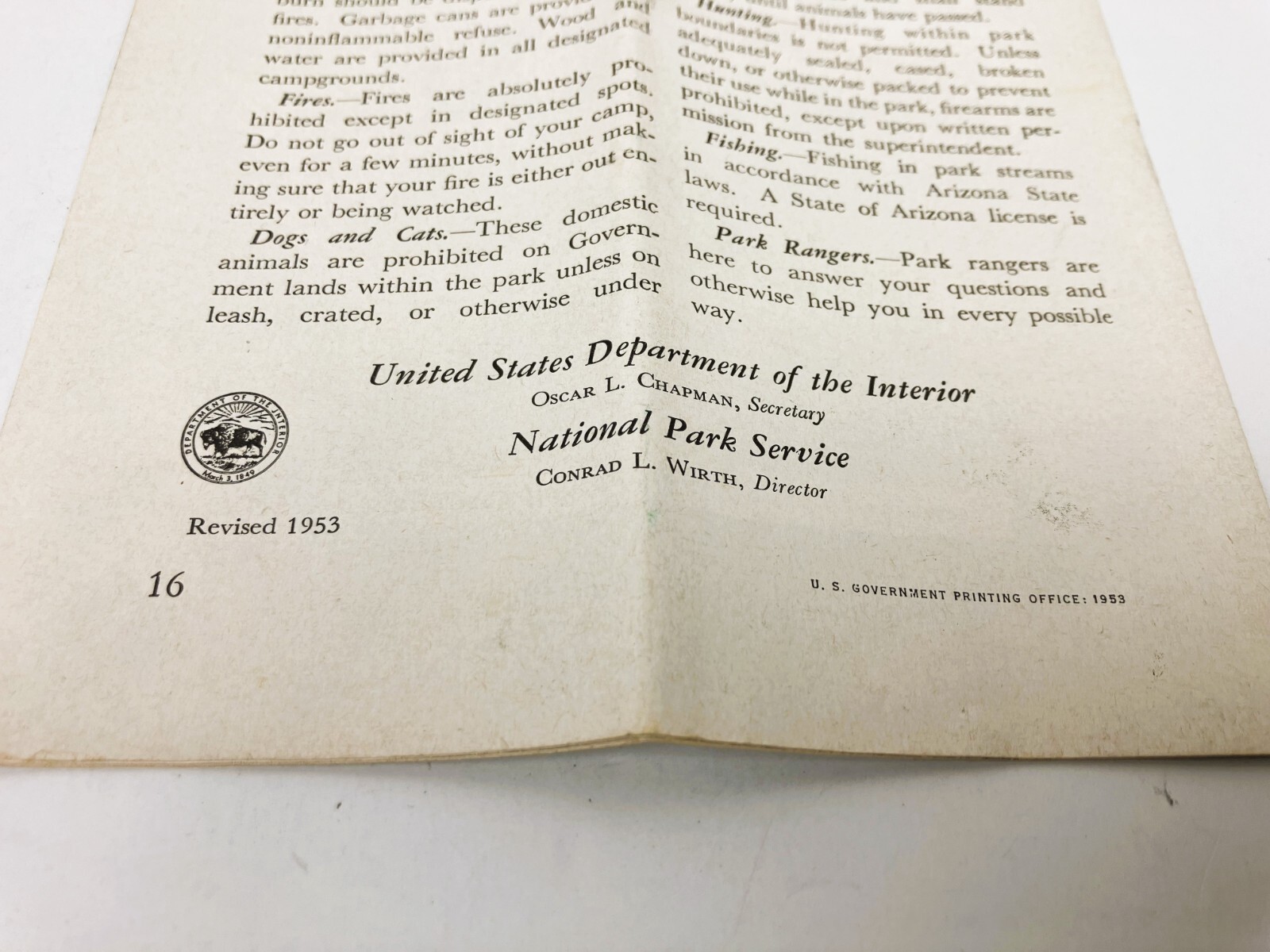 Grand Canyon National Park Travel Booklet (1953) and Guide Map (1979) Vintage