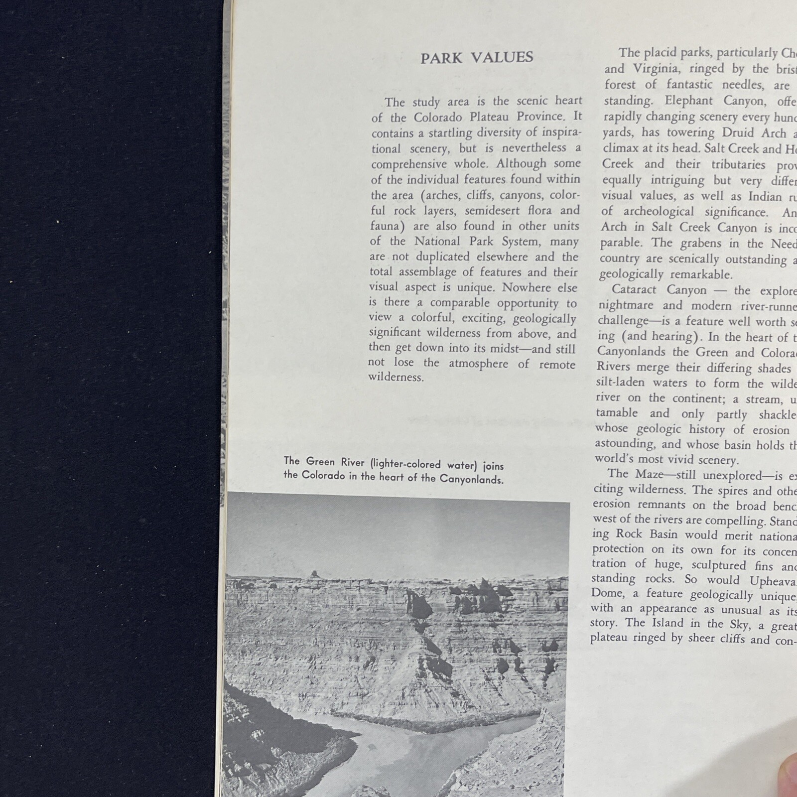 Canyonlands National Park Proposal 1962 Map Info Park Plan Impact Vintage + News