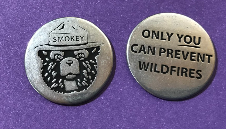 Smokey Bear Prevent Wildfires Token