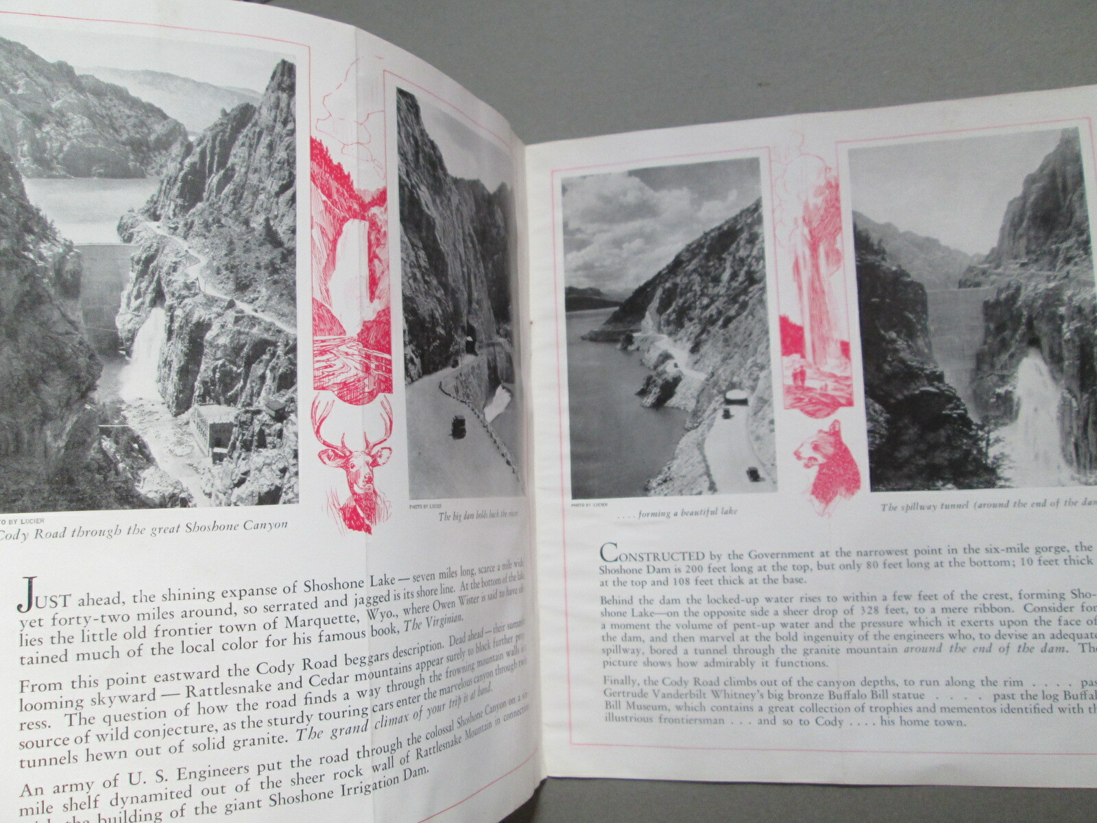 1935 Burlington Route Railroad Brochure CODY ROAD TO YELLOWSTONE Buffalo Bill