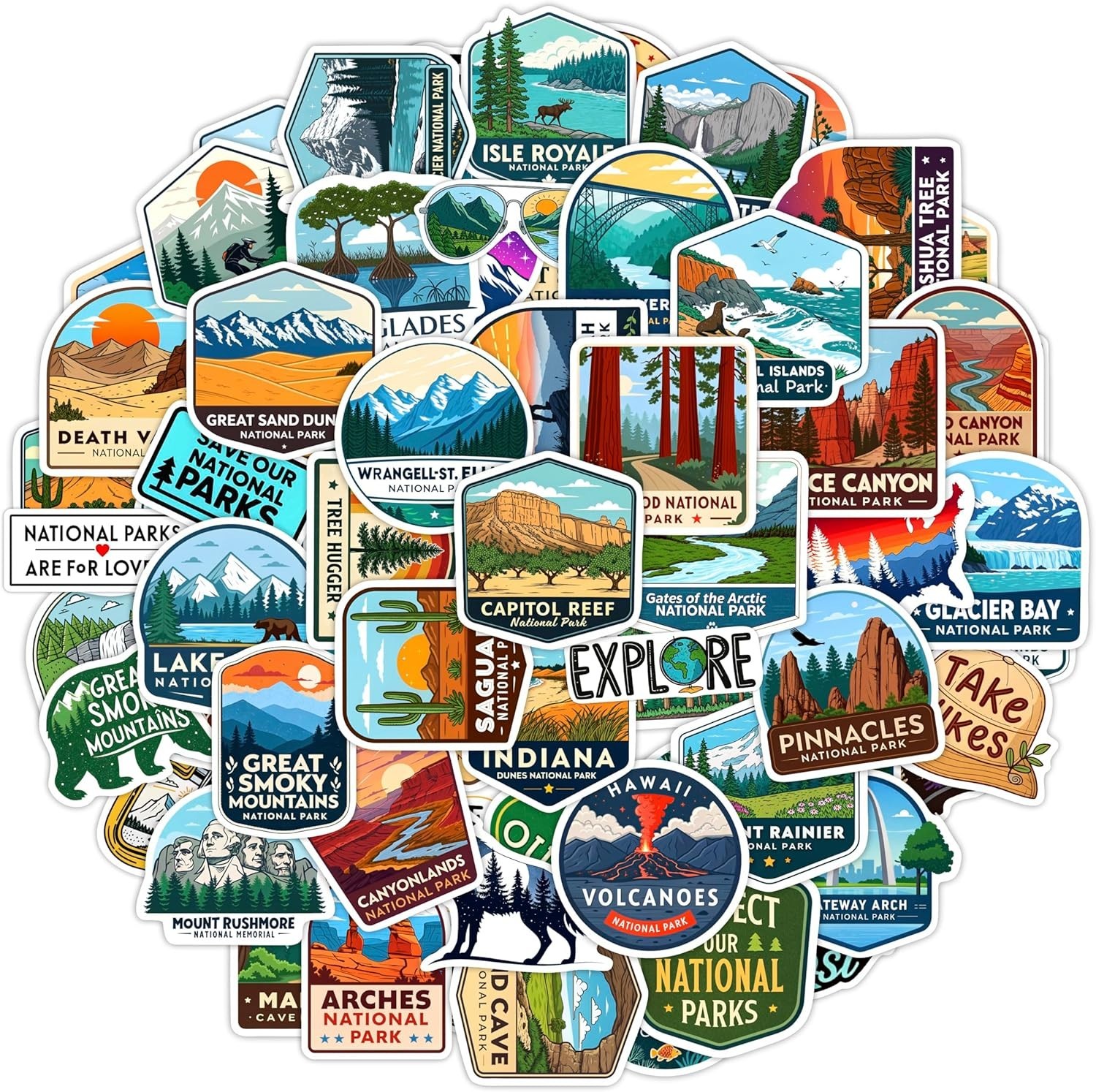 100 Waterproof Vinyl Stickers – Decorate Your Gear with Nature’s Beauty
