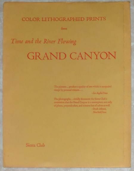 TIME and the RIVER FLOWING ~ LITHOGRAPHIC PRINTS OF THE GRAND CANYON Sierra Club