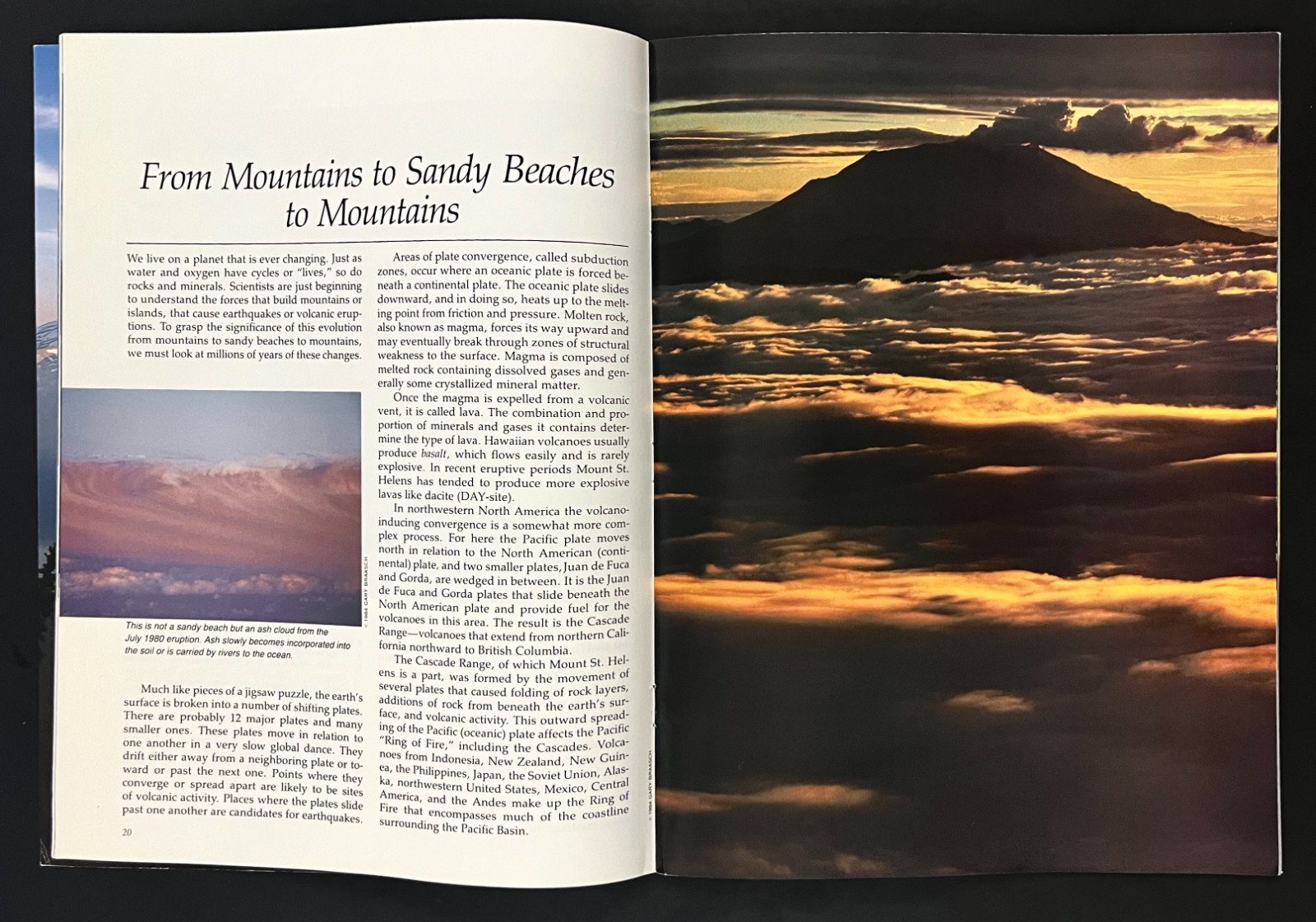1992 Mount St Helens Volcano Park Nature Animals Tourist Photo VTG Travel Book