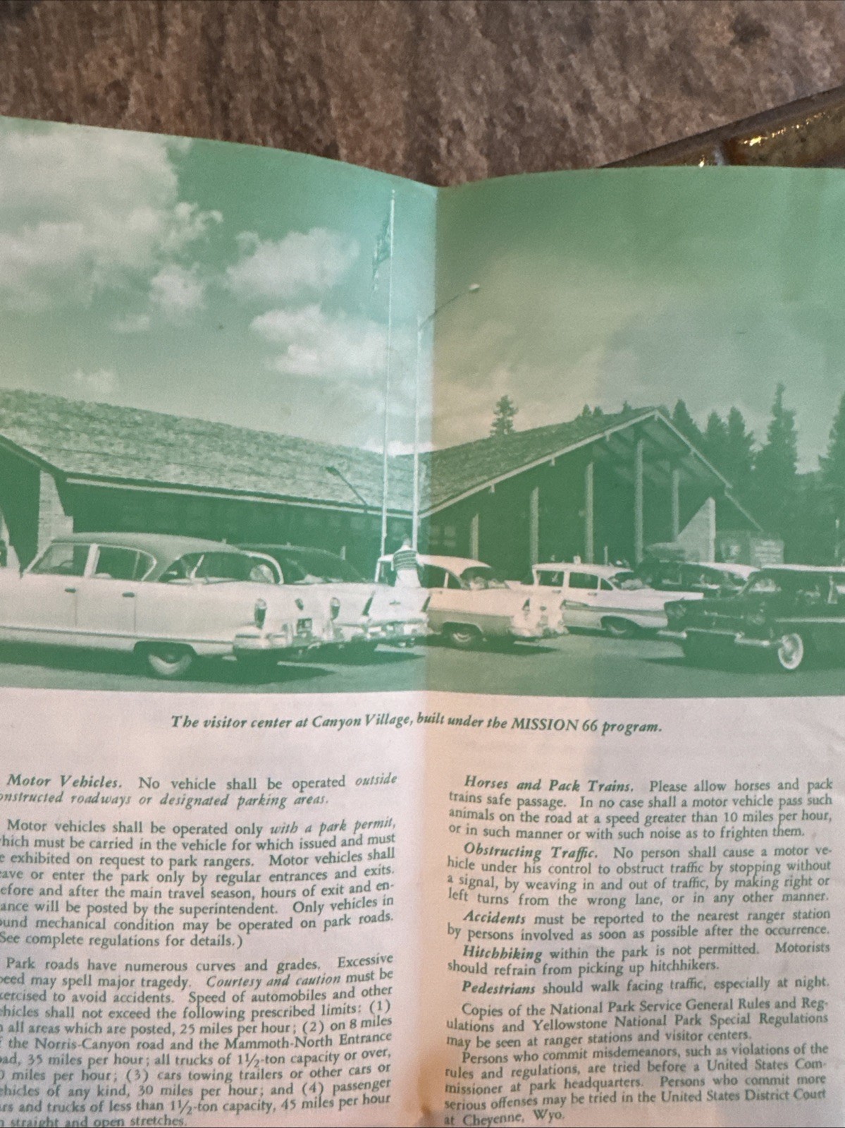 1961 YELLOWSTONE National Park Service Travel BROCHURE Wyoming Montana Idaho