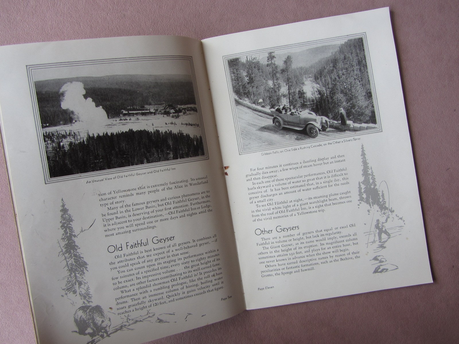 Vtg 1930s Yellowstone & Grand Teton Picture Book – Union Pacific RR Photos Maps