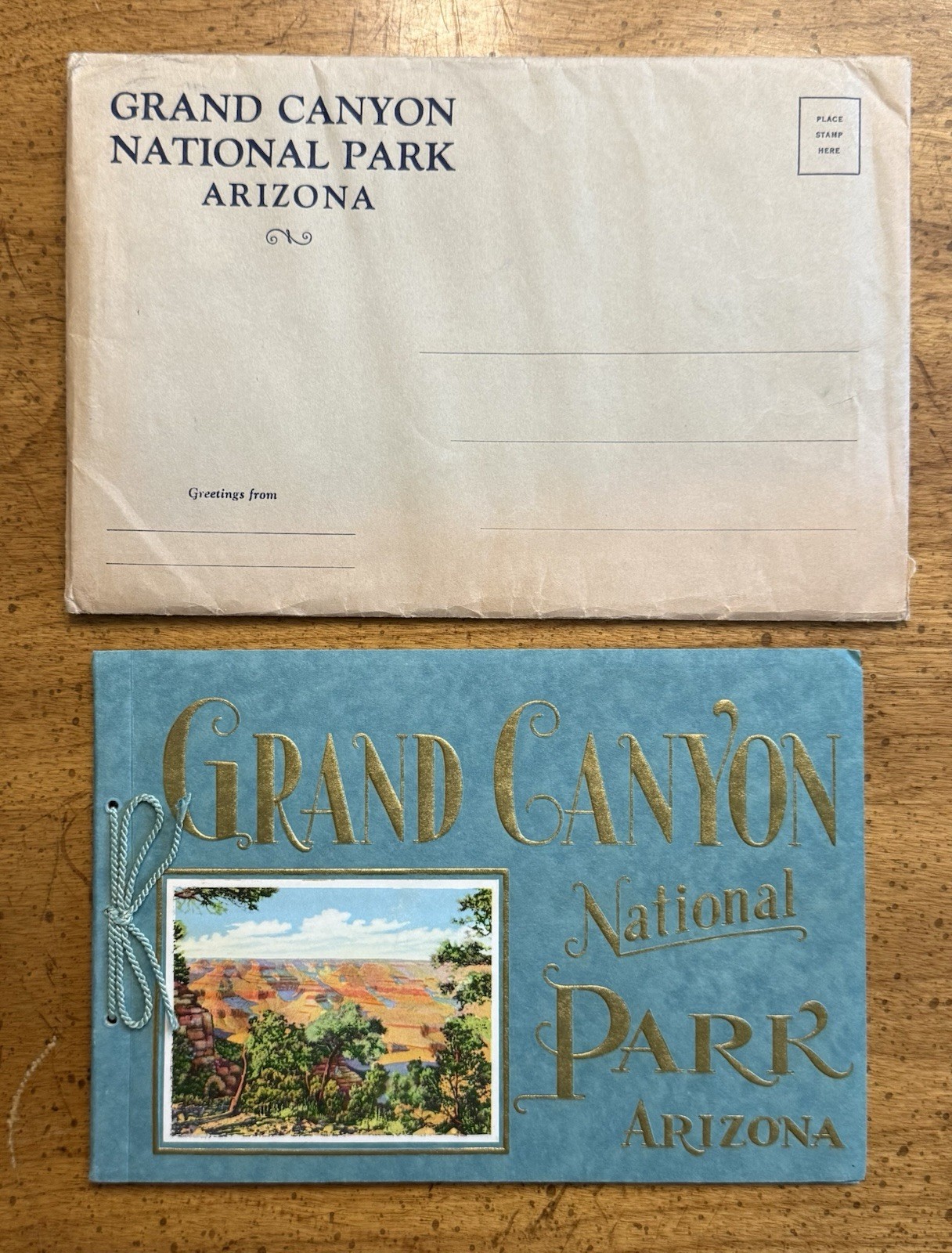 EARLY Grand Canyon National Park Arizona Photo Book Verkamp’s Original Envelope