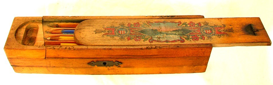 NIAGARA FALLS ARTIST PUZZLE BOX *3 LAYERS* FULL* c.1880 !UNUSUAL!