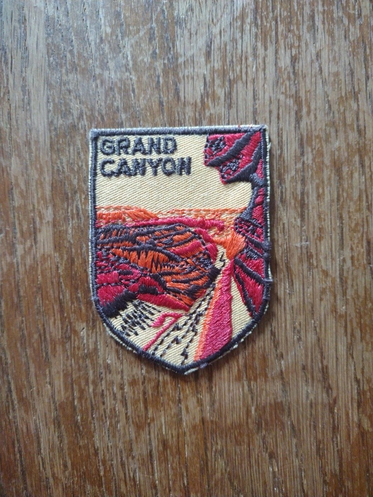Vintage GRAND CANYON Scenic View Arizona Travel Souvenir Iron-On Patch