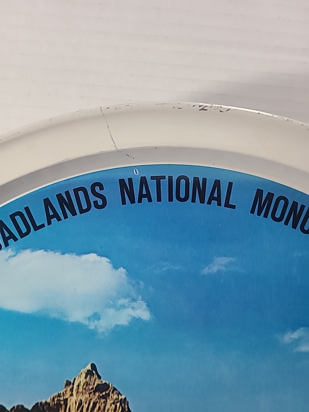 Vintage Collectible Badlands National Monument South Dakota 12.5″ Metal Tray
