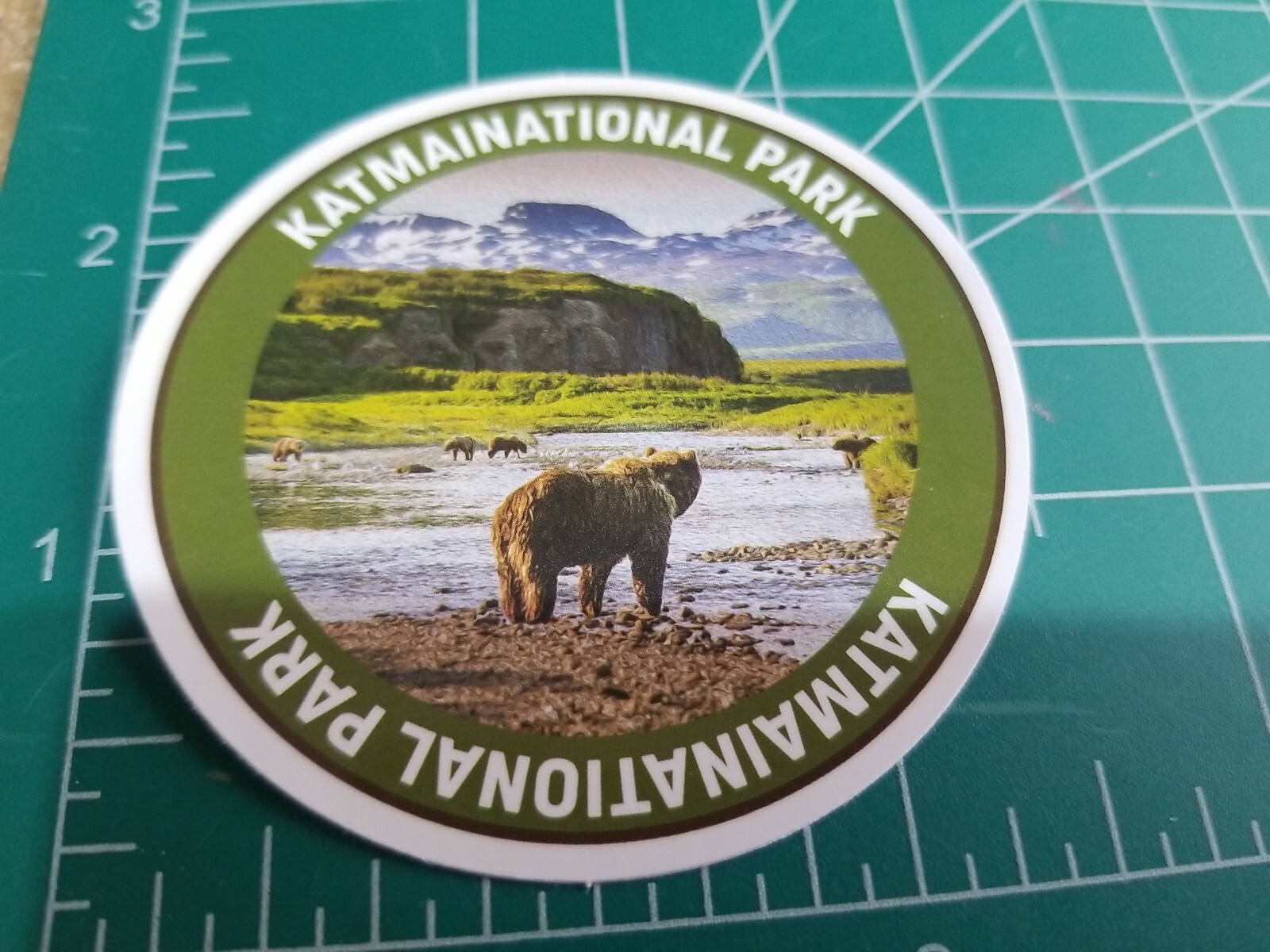 Katmainational National Park Vinyl Sticker / Decal. Waterproof Round 2.5″