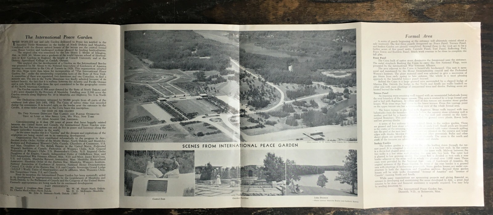 1961 International Peace Garden Visitors Guide with Map and Additional Insert