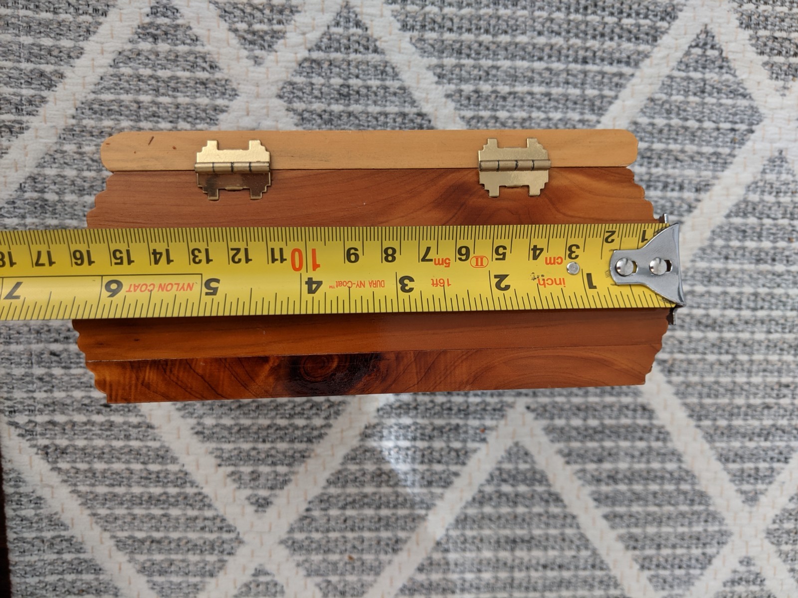 Vtg Bear Yellowstone Nat’l Park Cedar Chest Souvenir Trinket Box Cooke City MT