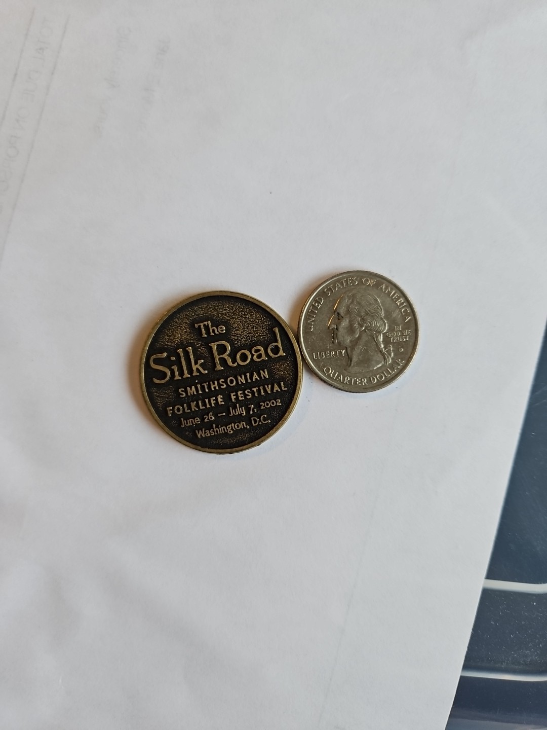 Smithsonian institution annual festival 2002 silk road celebration coin