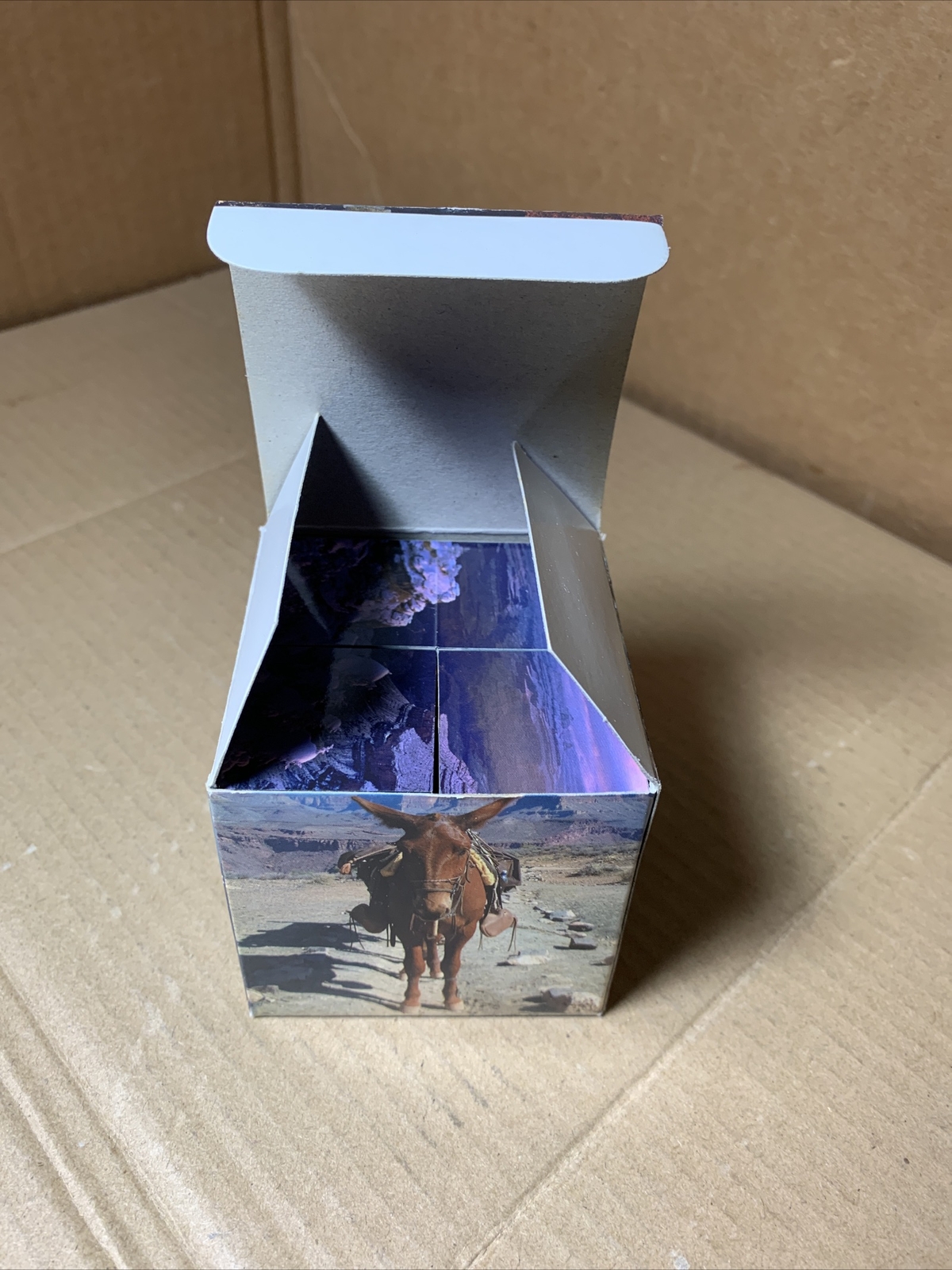Vtg Grand Canyon National Park NPS AZ Souvenir Puzzle CUBE (9 pictures) in BOX
