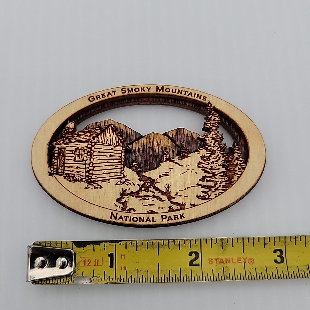 Great Smoky Mountains National Park Wood Magnet 3D