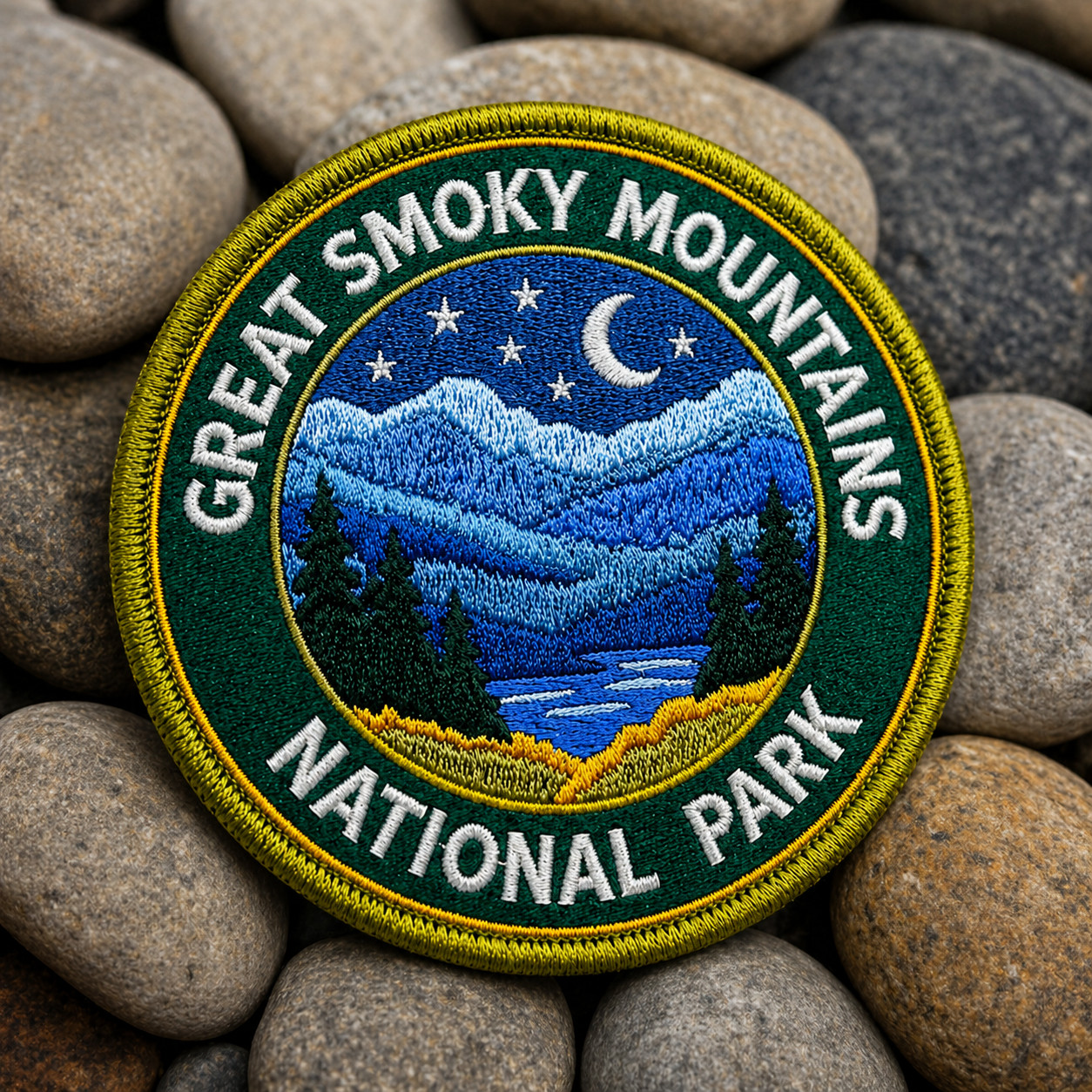 Great Smoky Mountains 3 inch Patch – Embroidered Iron On Night Travel Badge