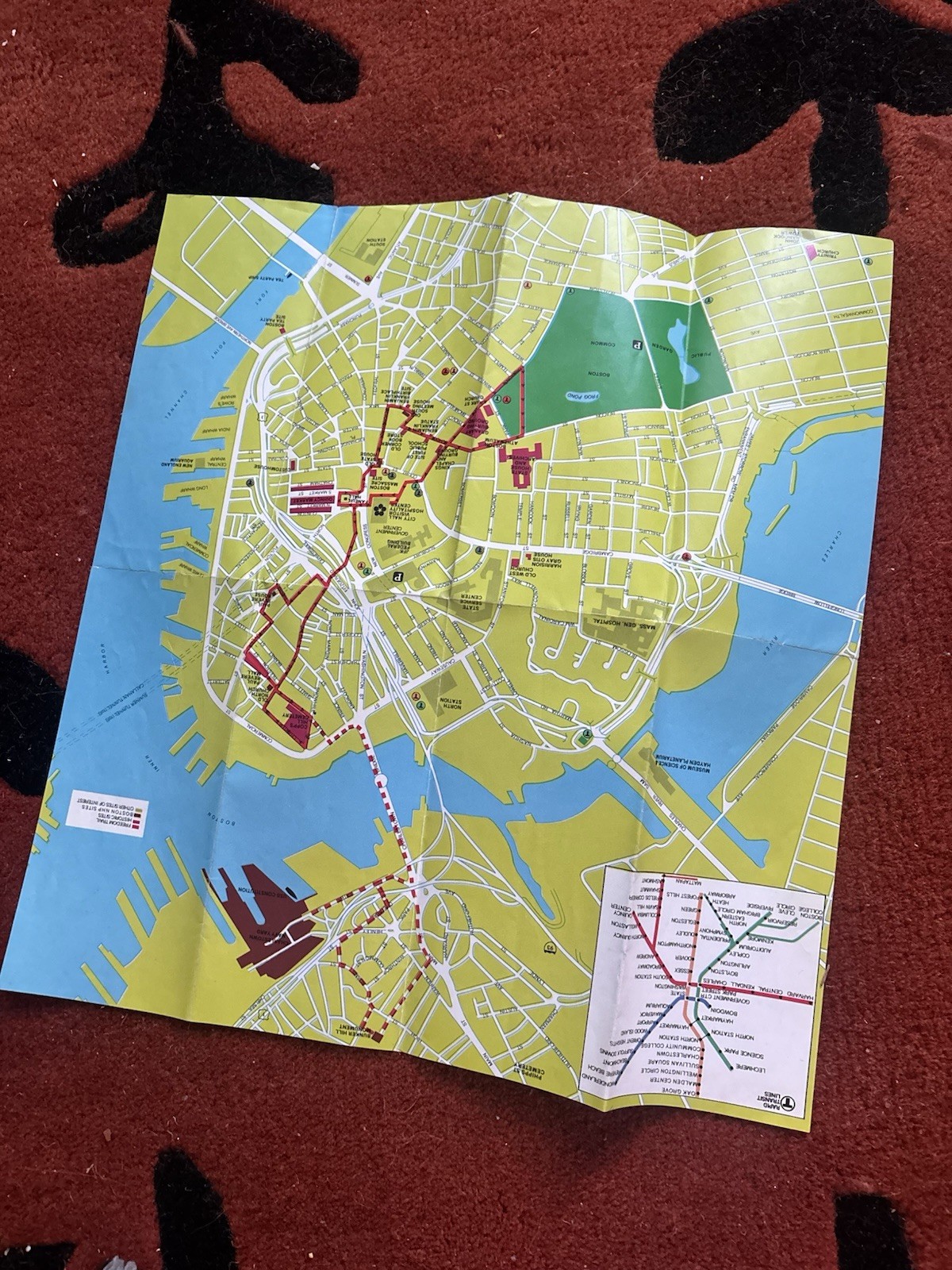 Vintage 1976 Boston brochure + map designed by Paul Rand
