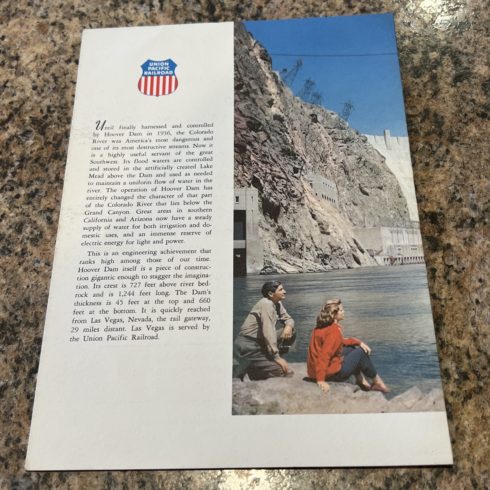 Vintage West Yellowstone MT Hoover Dam Dining Lodge 1958 Menu 7” x 9.5” WYS-58