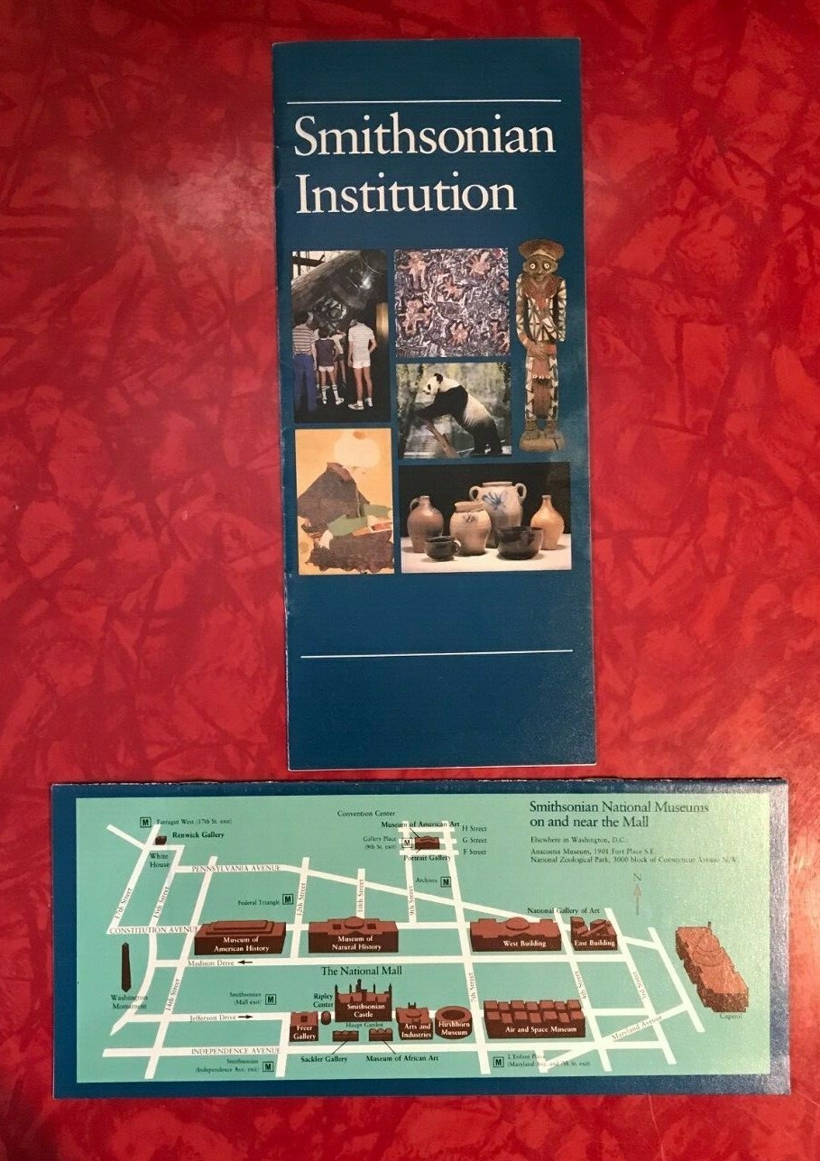 SMITHSONIAN INSTITUTION – WASHINGTON D.C. vintage 16-PAGE BROCHURE 1987