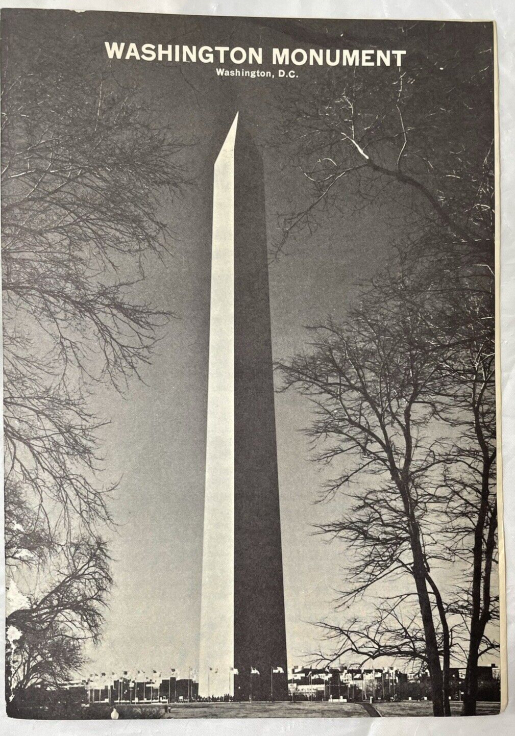 1968 Washington Monument brochure History Dept of Interior Nat’l Park Service