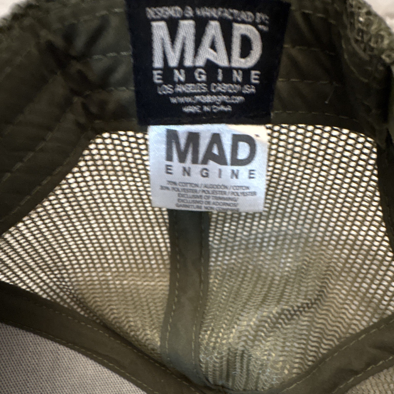 MAD Engine Yellowstone National Park Green Mesh Trucker Snapback Hat Cap