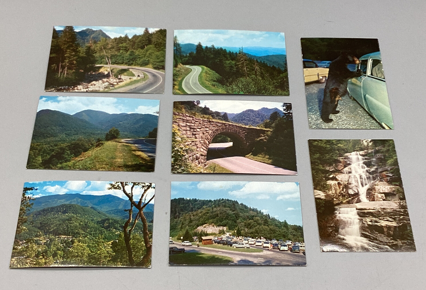 GREAT SMOKY MOUNTAINS NATIONAL PARK 2.5”x3.5” CLINE Card Travel Souvenir LOT x 8