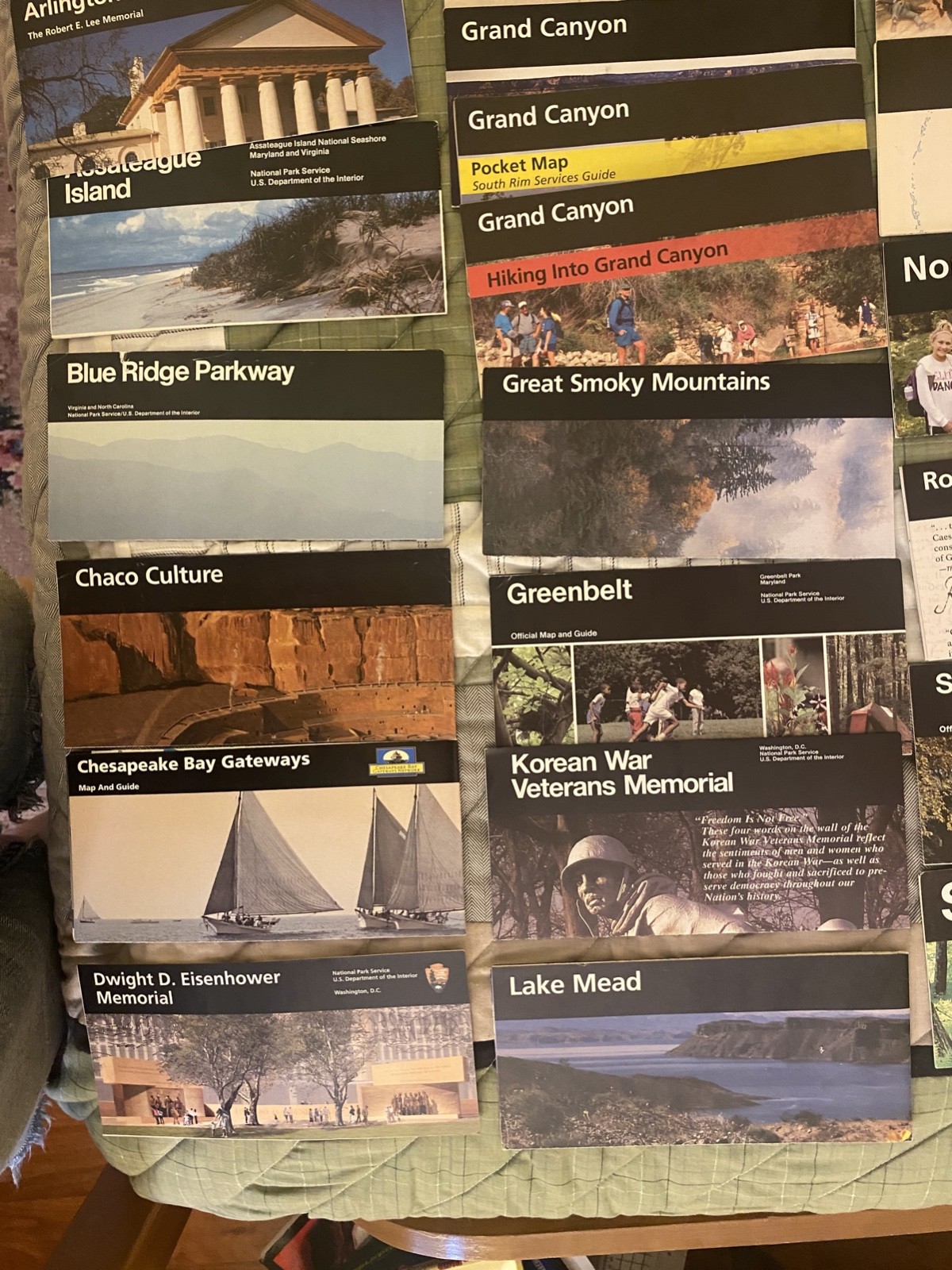 National Park Service Unigrid Brochures Lot of 45 (34 unique) w/ Bonus material