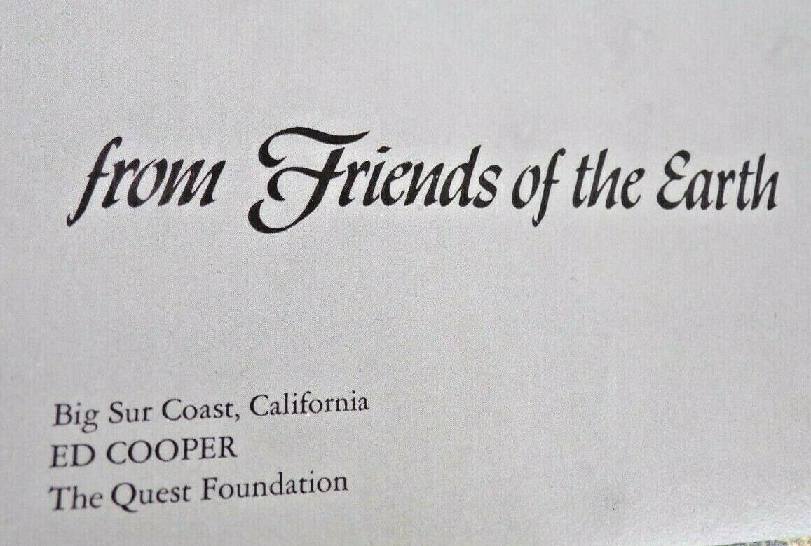 Vintage Mead Portfolio Paper Folder 33-2802 Friends of the Earth David Brower