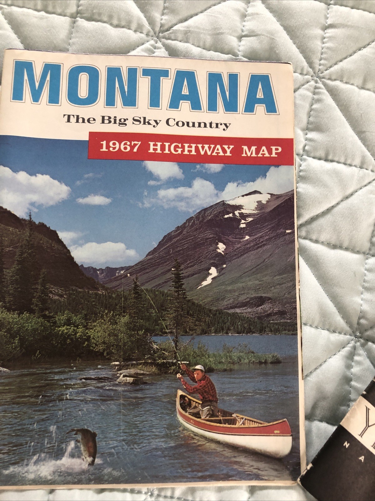 1939 Yellowstone National Park Montana 1967 Big Sky Country Map