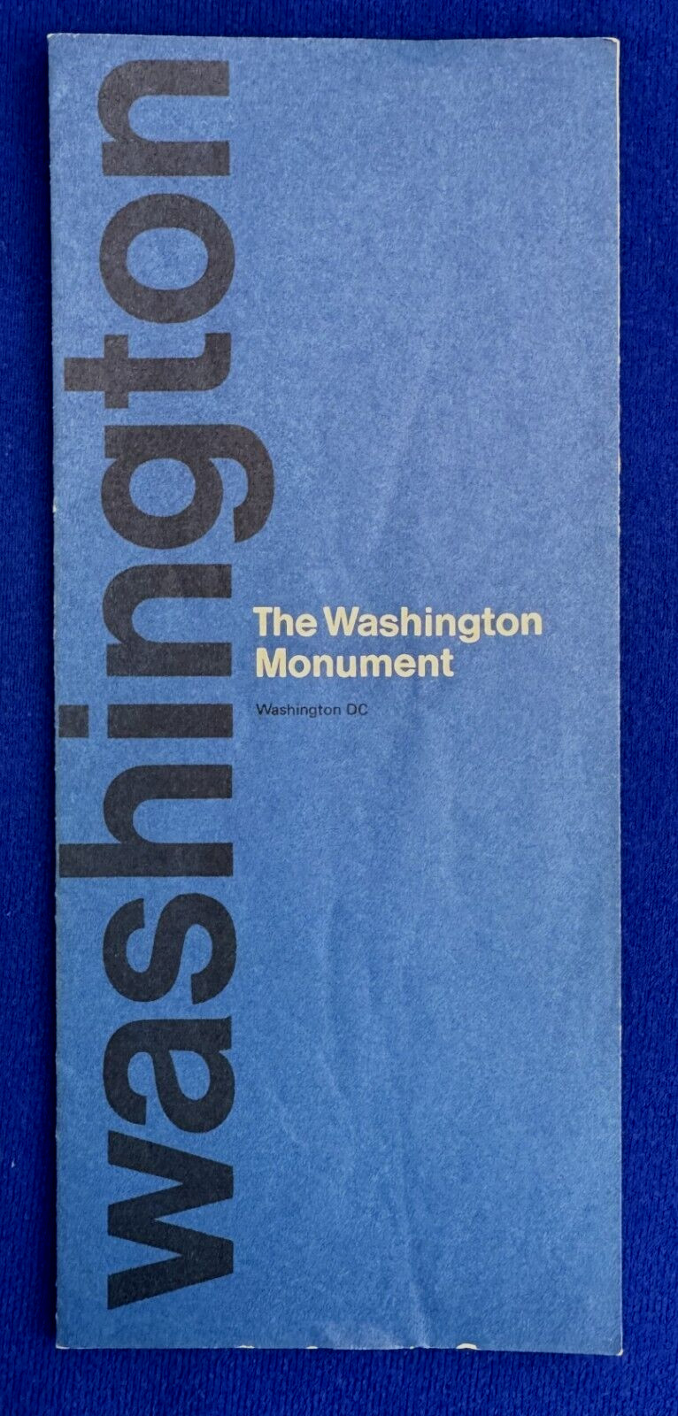 Vintage 1969 Washington Monument Washington D.C. National Park Service Brochure