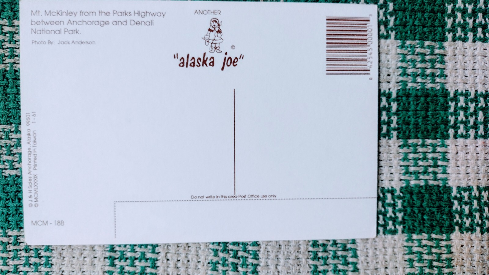 BEAUTIFUL POST CARD MT.MCKINLEY PARKS HIGHWAY DENALI NATIONAL PARK.ALASKA