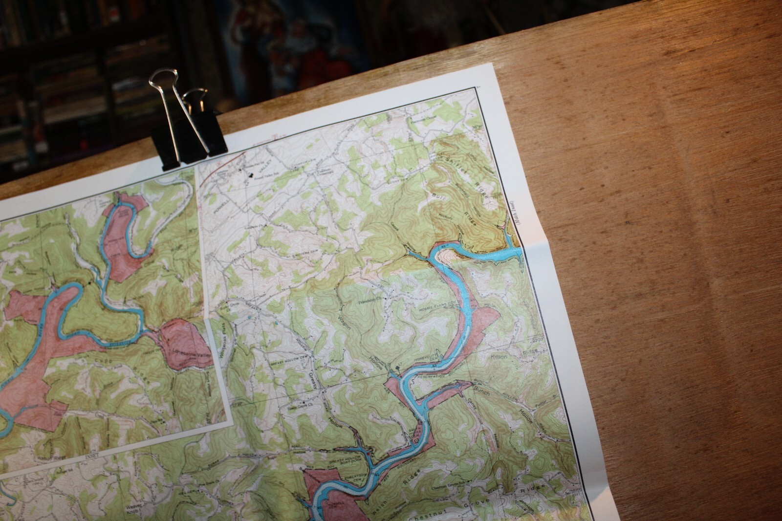 1985 Norris Lake Tennessee 21-1/2″ x 17″ Navigation Recreation Map TVA