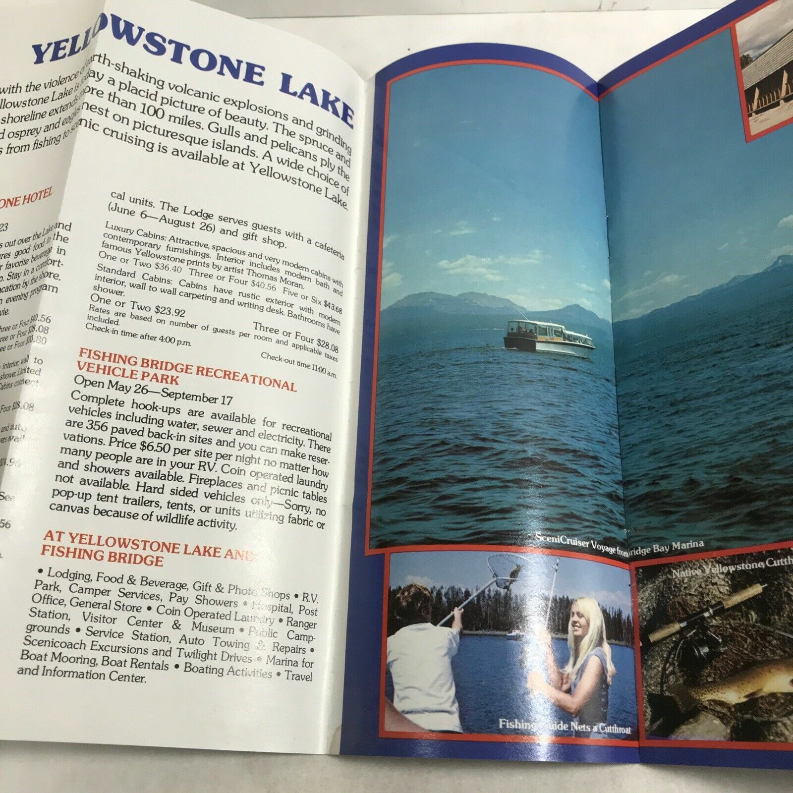 1978 YELLOWSTONE NATIONAL PARK ATC or IATA Air Travel Brochure Tour Guide & Maps