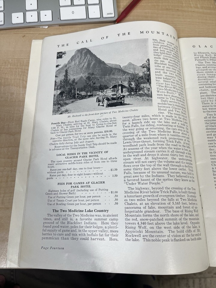 Glacier National Park Travel Brochure 1932 The Call of the Mountains GN RR