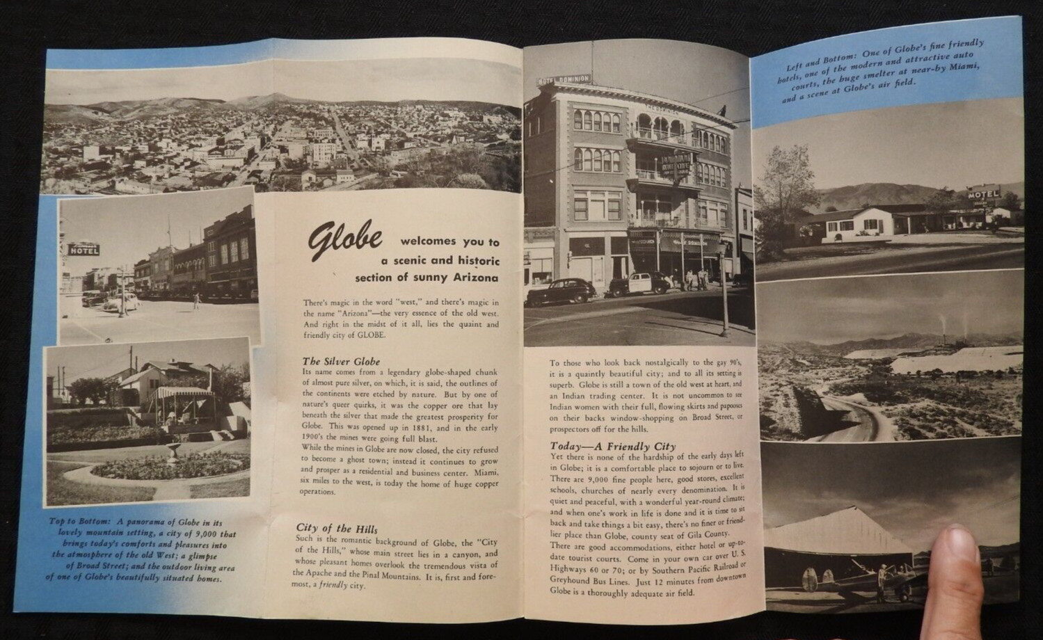 1948 Chamber of Commerce Globe AZ Visitor Packet Brochure Signed Letter Brooks