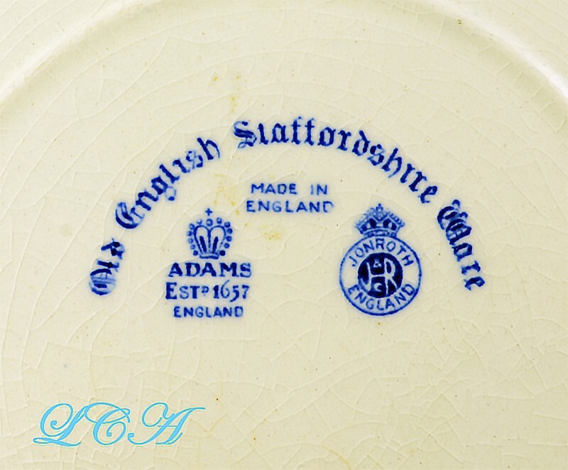 Antique YELLOWSTONE PARK plate BLUE WILLOW type pattern MONTANA & WYOMING