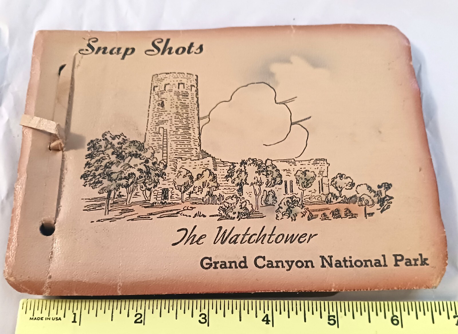 1956 Childs Photo Album Vintage Watchtower Grand Canyon Park Snap Shots