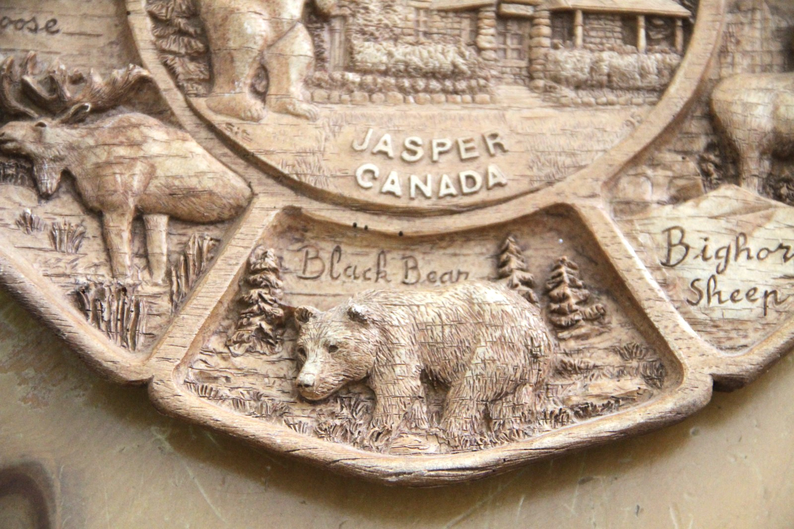 Canada Jasper National Park Souvenir Collector 10″ Wood Plate