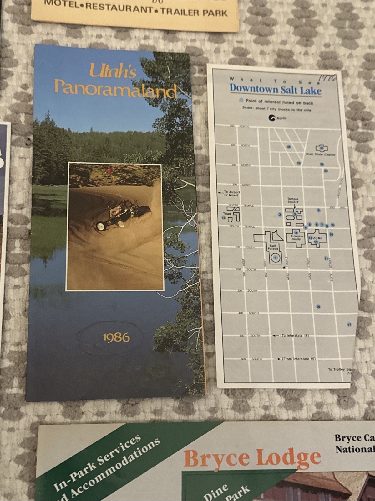 1990s Vintage UTAH Zion Bryce Canyon Maps Vacation Guide Brochures Ephemera