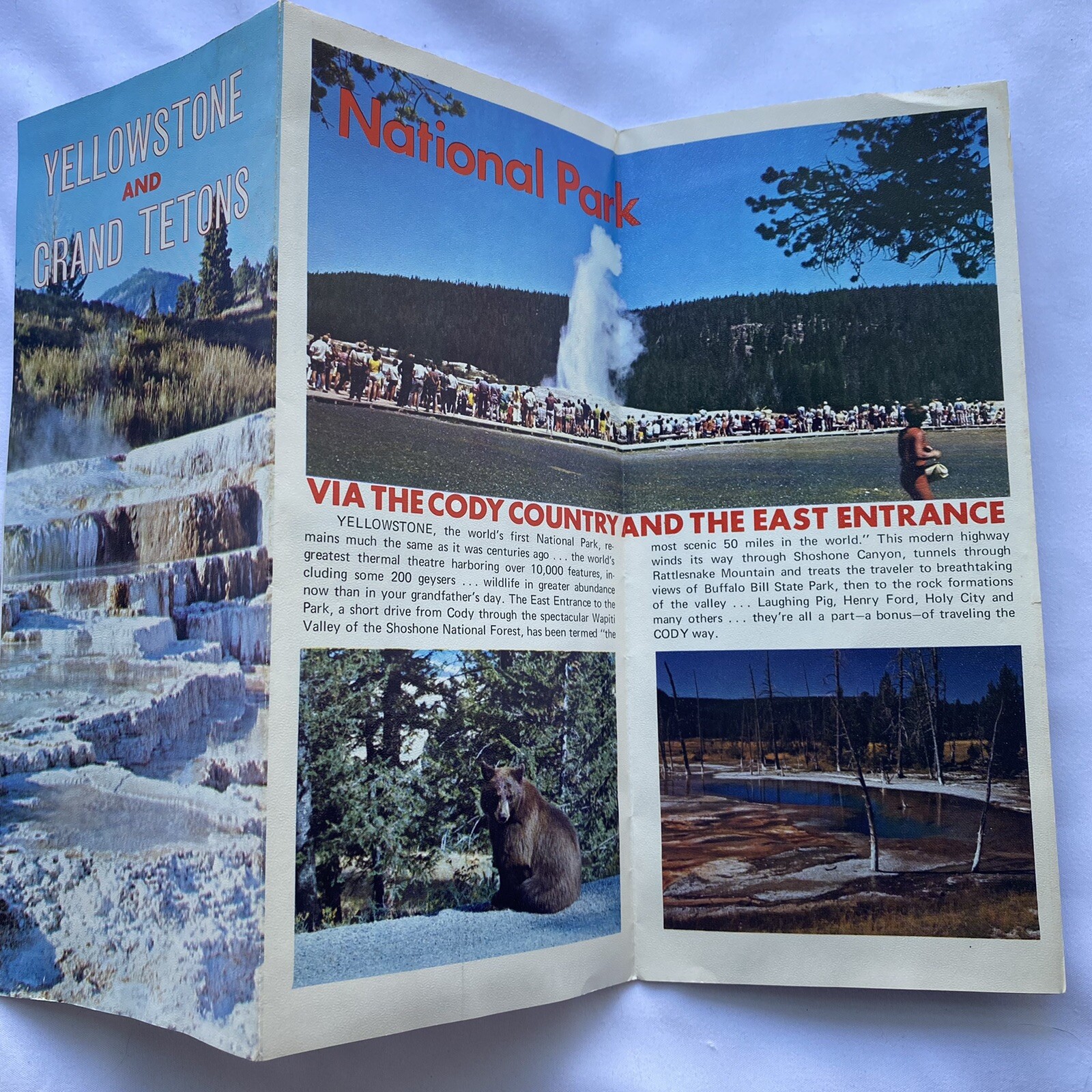Yellowstone And Grand Tetons Booklet Pamphlet Cody Country Buffalo Bill History