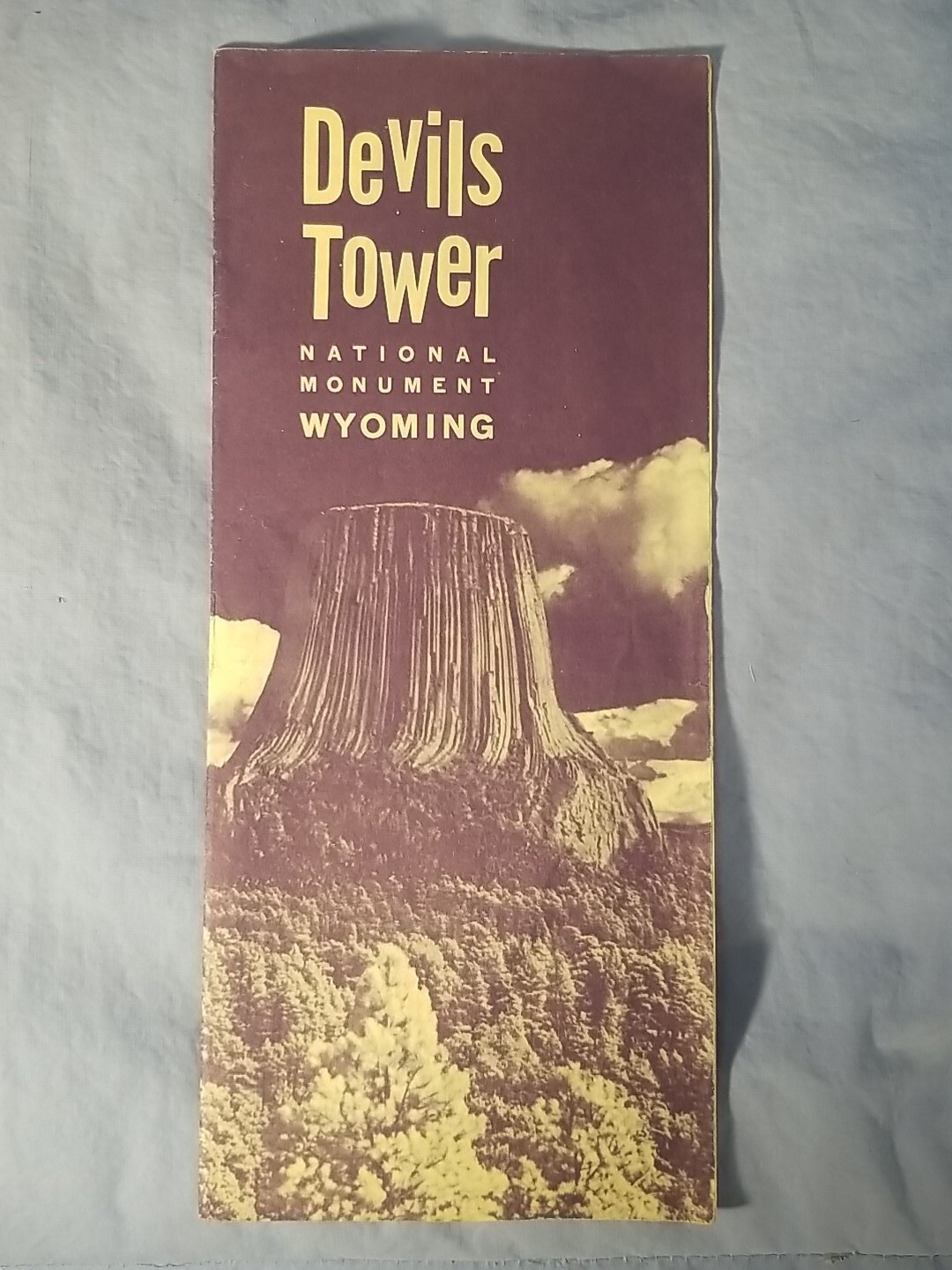 1967 Vintage Devils Tower National Monument Wyoming Travel Brochure